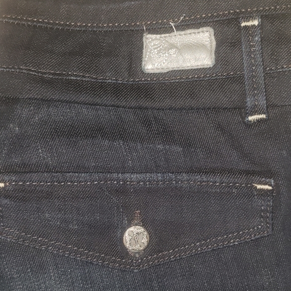 Paige Foothill Dark Blue leg straight  size 28 - Picture 5 of 5